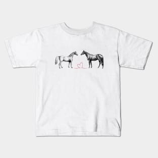 TWO HORSES Kids T-Shirt